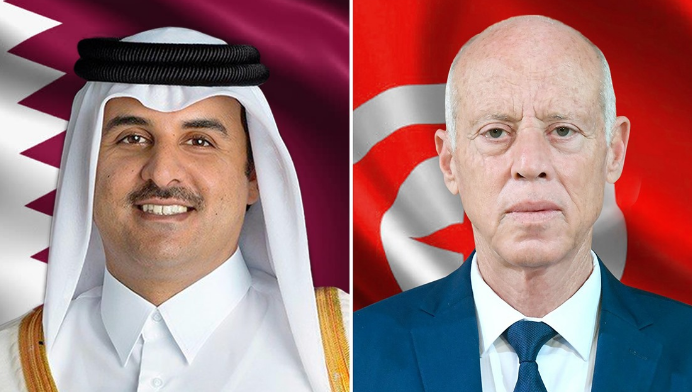 في اتصال مع سعيّد: أمير قطر يؤكد استعداد بلاده لدعم تونس